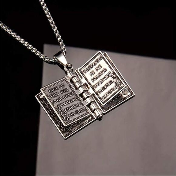 Stylish Foldable Bible Cross Pendant Necklace - Picture 7 of 12